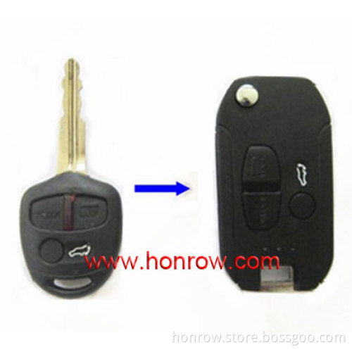 Hot sale products--Mitsubishi LANCER 3 button modified folding remote key blank